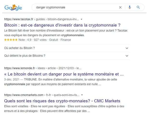 recherche mot clé dans google