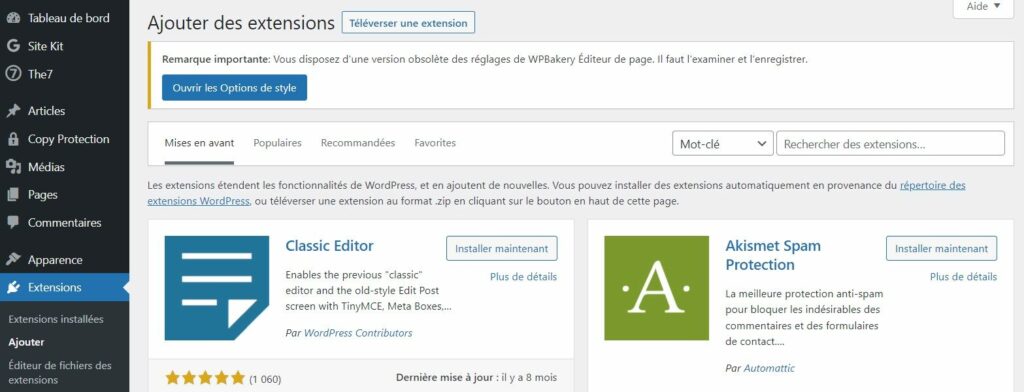 ajouter plugin wordpress