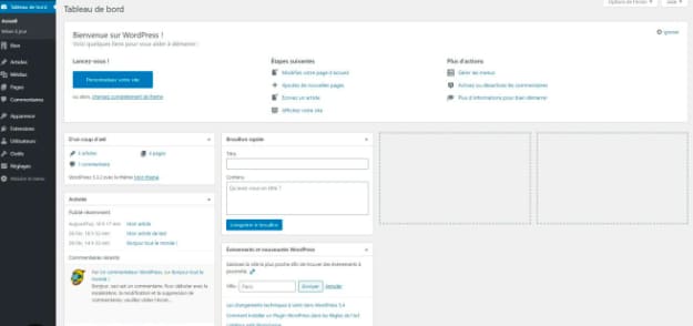 interface wordpress