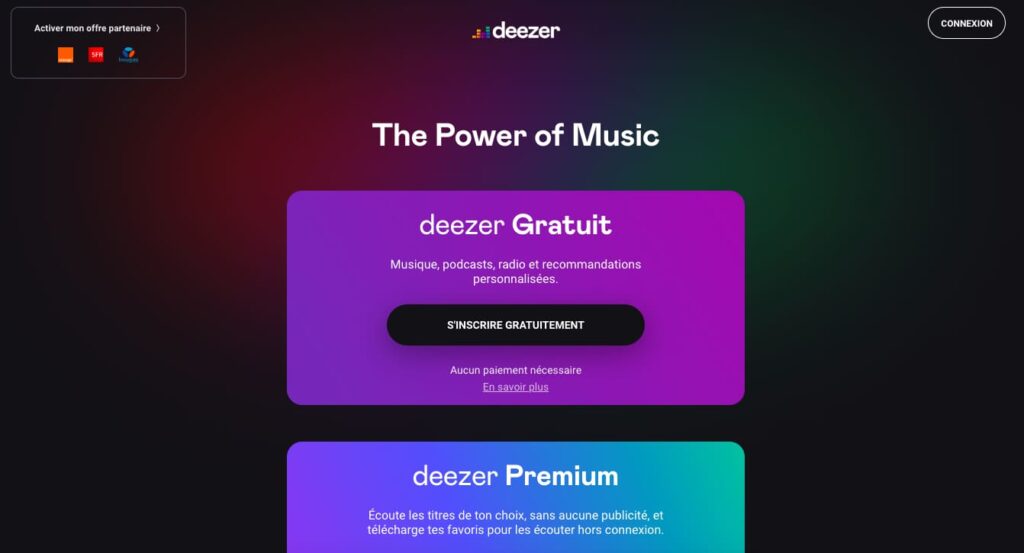 interface deezer