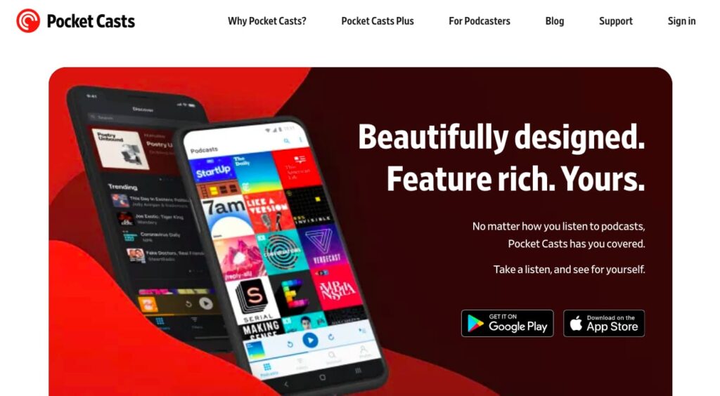 interface pocket casts