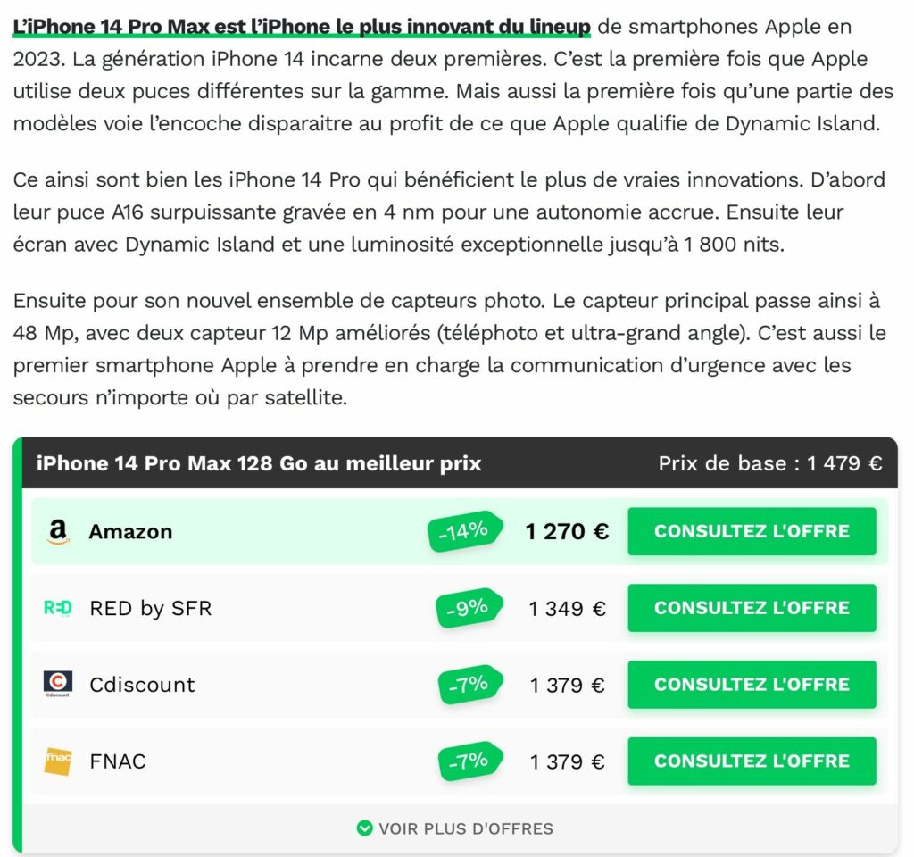 exemple article comparatif