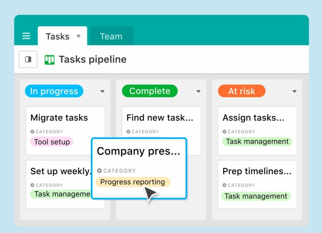 airtable gestion des taches