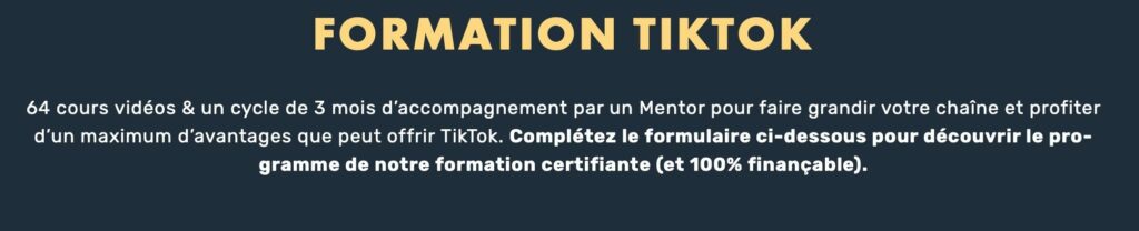 formation tiktok livementor