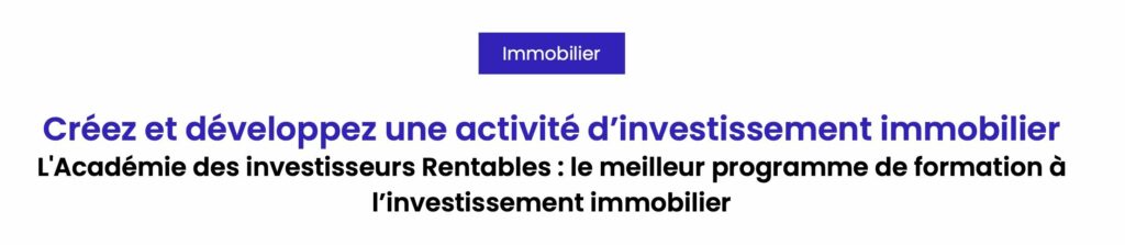 academie des investisseurs rentables