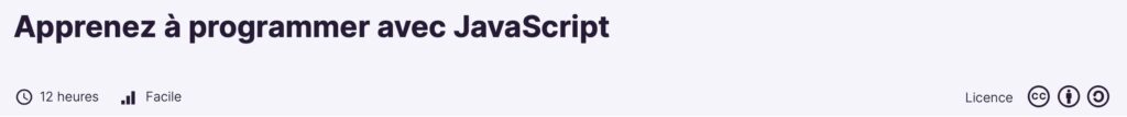 apprenez a programmer javascript