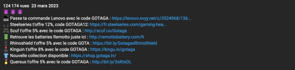 affiliation youtube