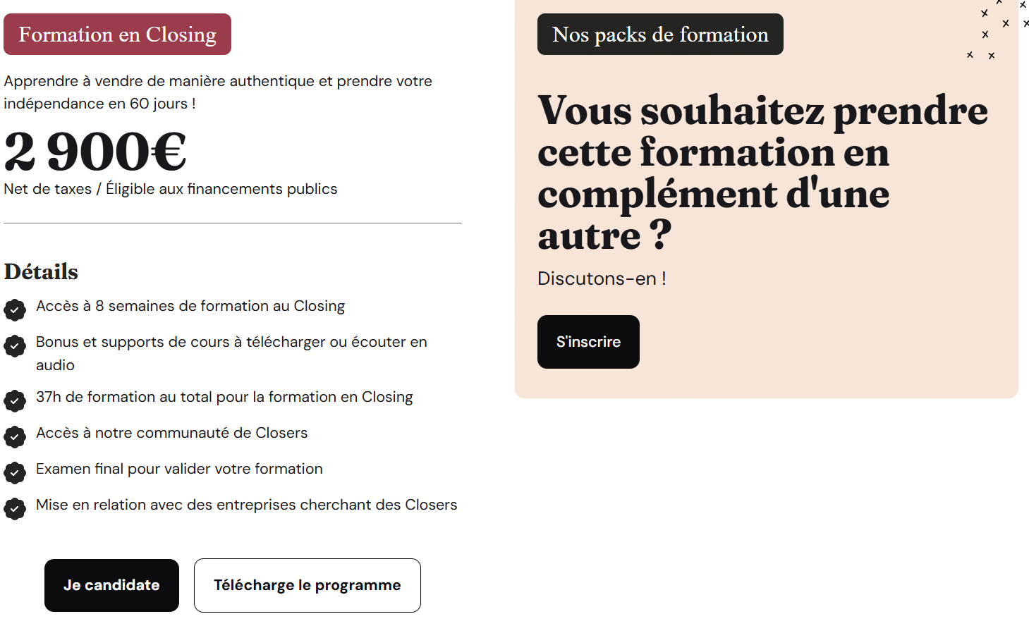 prix closer evolution