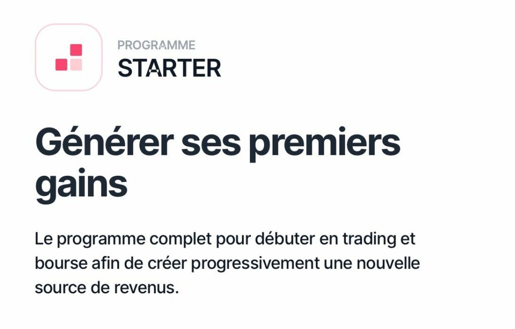 programme starter alti trading