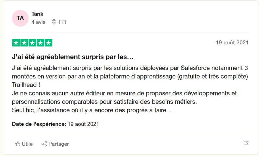 avis 1 trustpilot salesforce