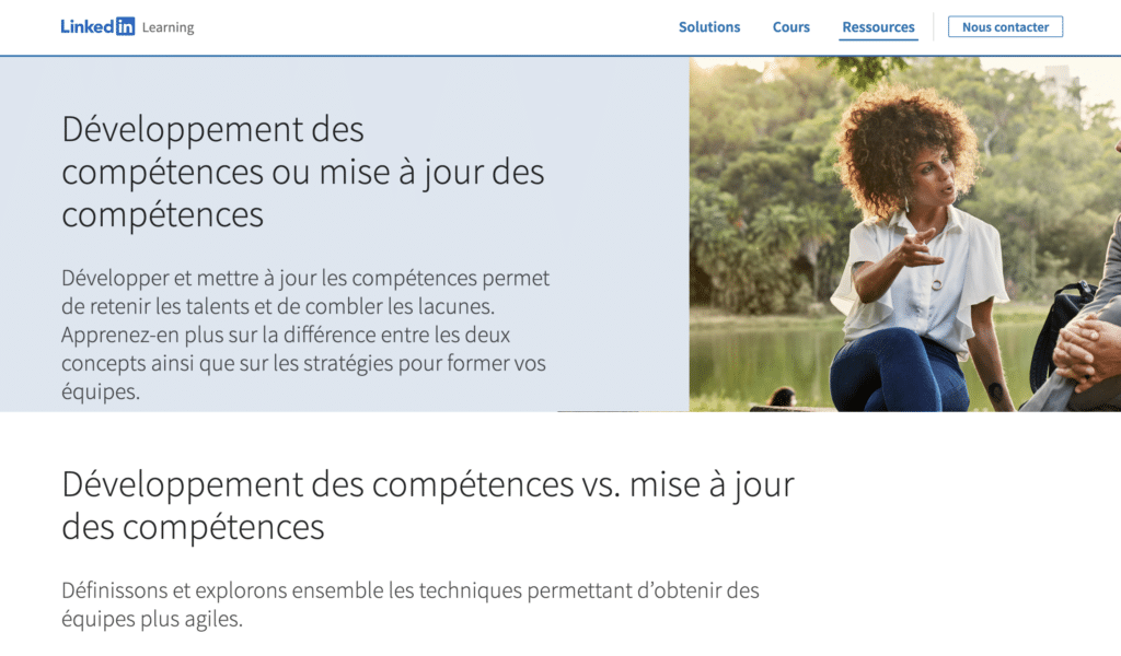 mise à jour competences