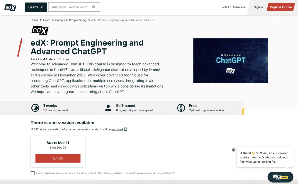 edx prompt engineer formation