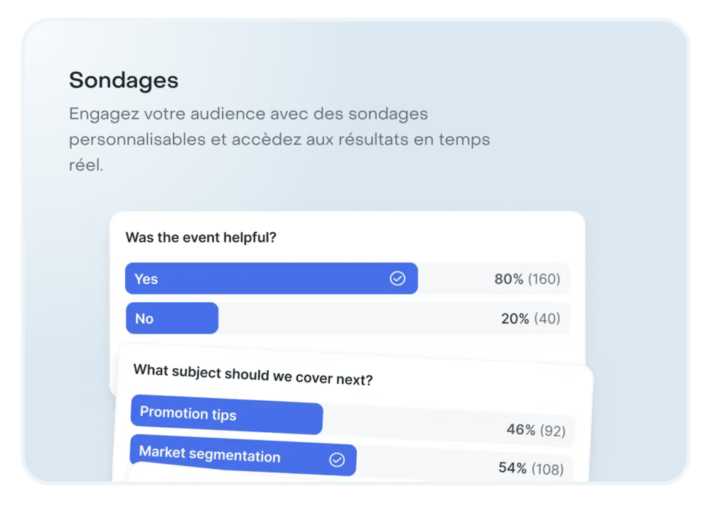 sondage webinar