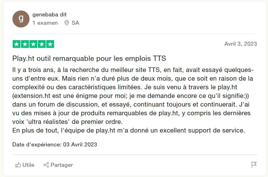avis 2 trustpilot play ht