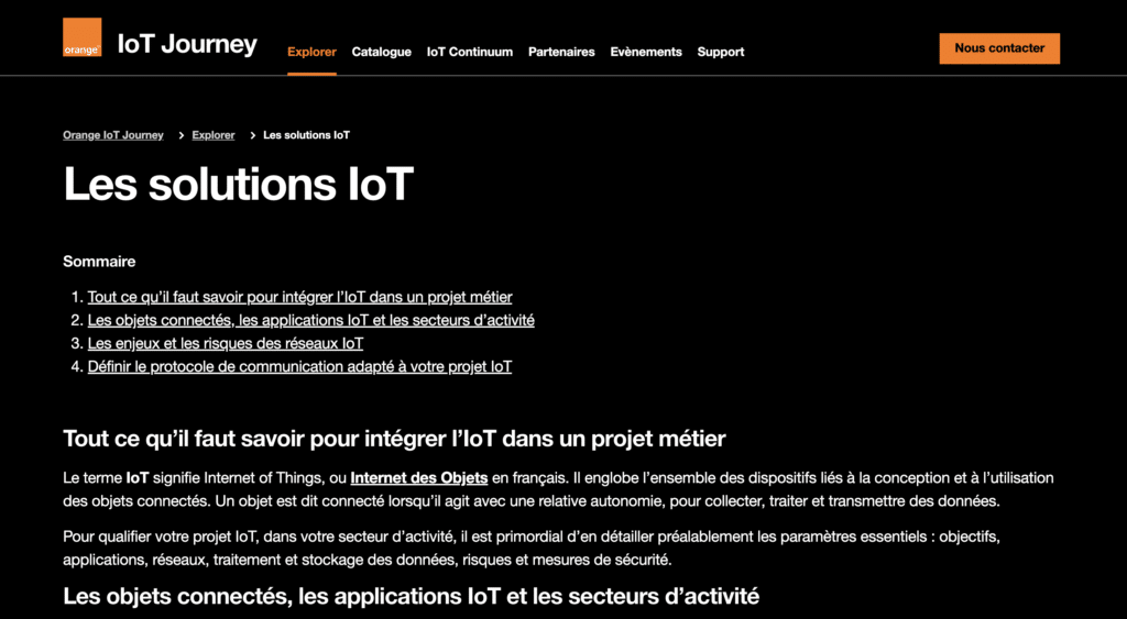 solution iot orange