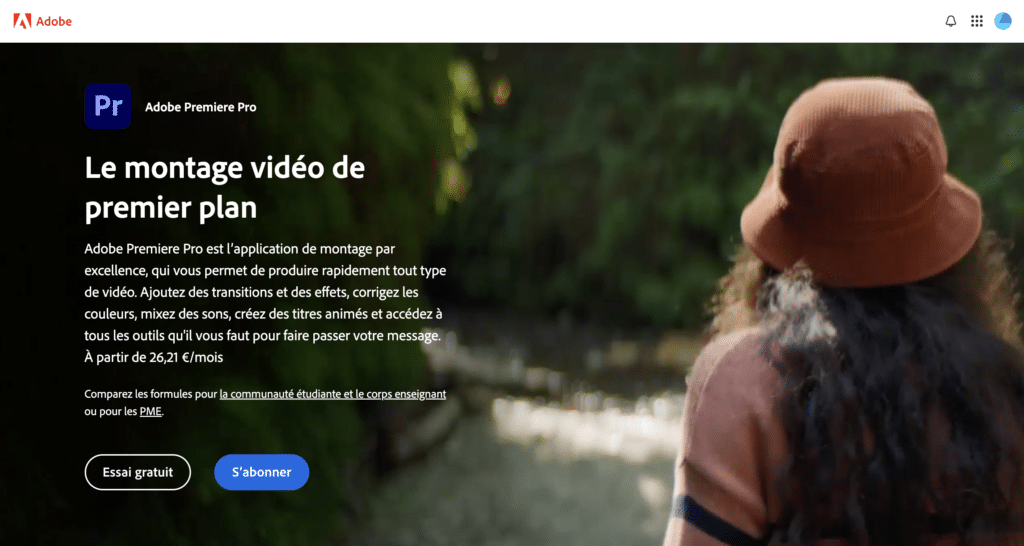 outils adobe premier pro