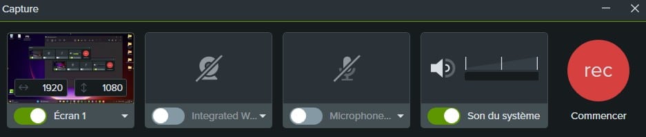 enregistrement ecran camtasia