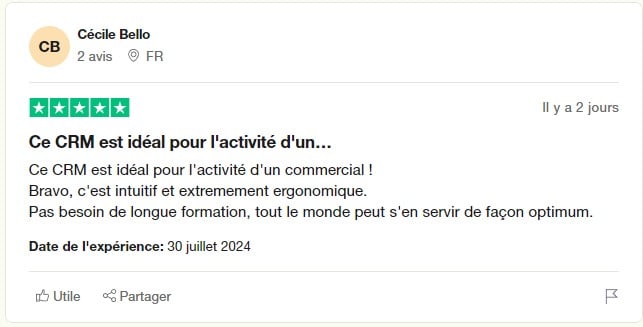 avis 1 trustpilot nocrm
