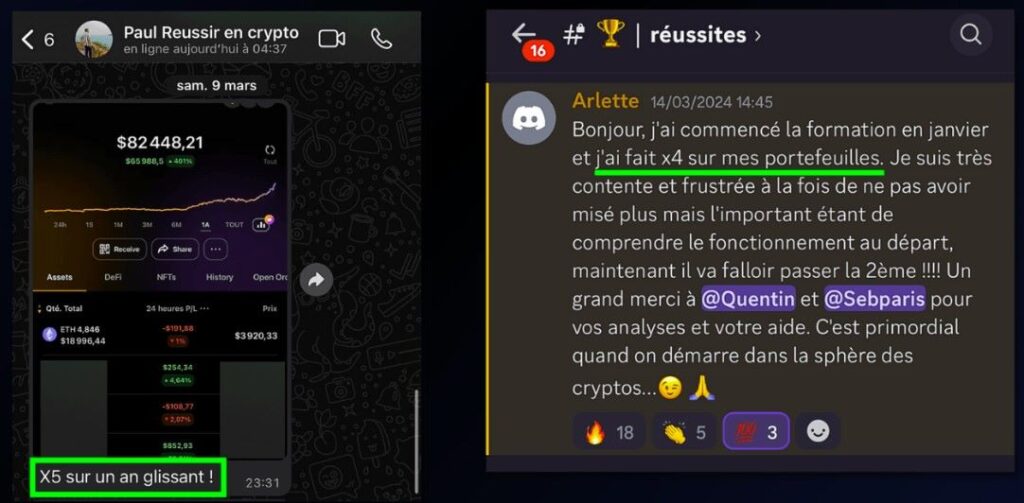 avis utilisateurs réussir en crypto