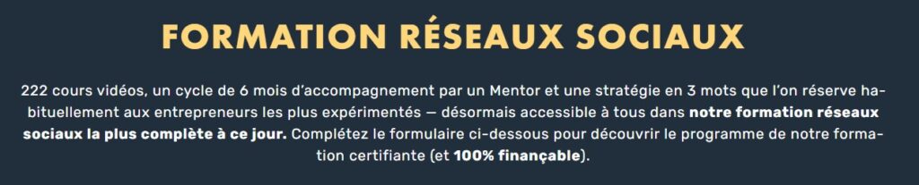 interface livementor reseaux sociaux