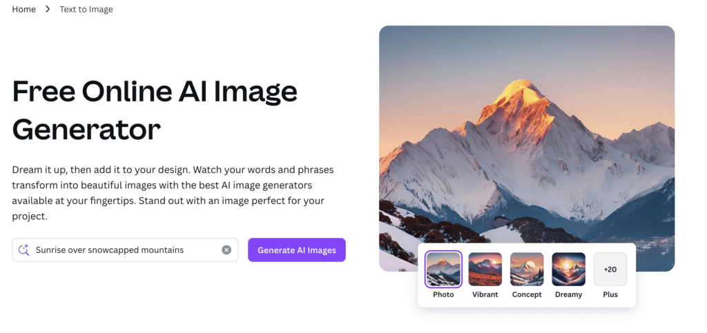 canva ai image generator