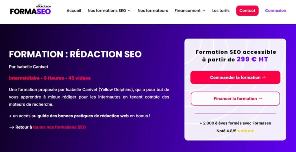 interface redaction seo de formaseo