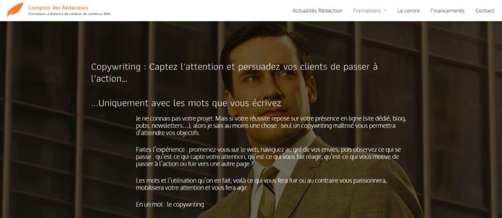 interface formation copywriter & storytelling du comptoir des redacteurs