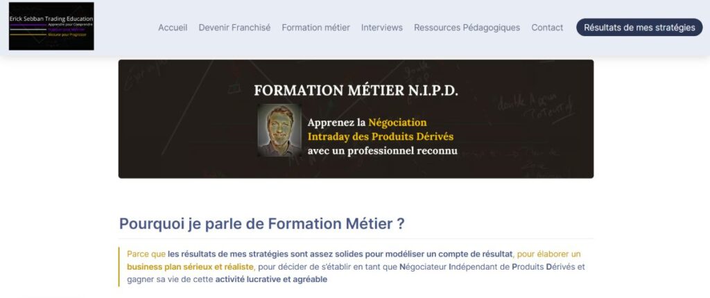 interface formation metier nipd de erick seban