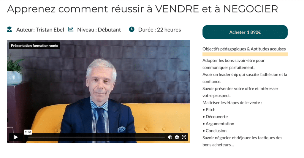 apprenez a vendre et a negocier