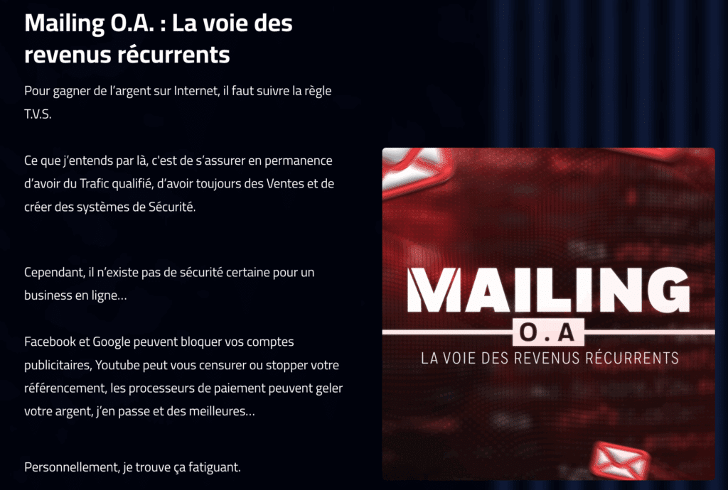 formation mailing oa