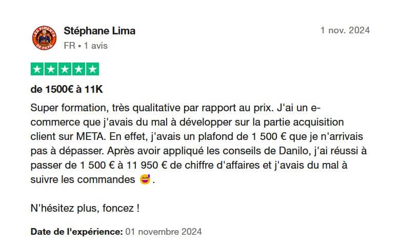 avis 1 trustpilot facebook ads academy