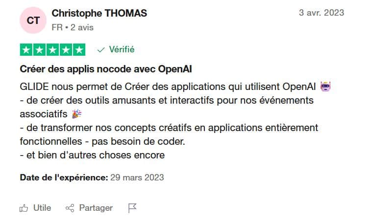 avis 1 trustpilot glide