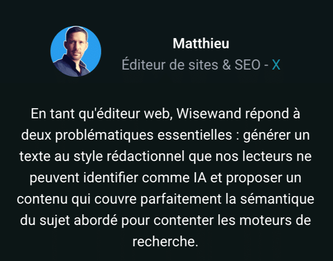 avis matthieu wisewand
