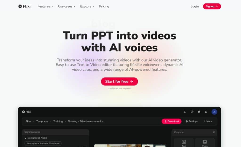 interface fliki