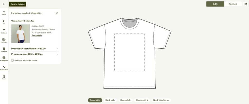 outil de creation printify
