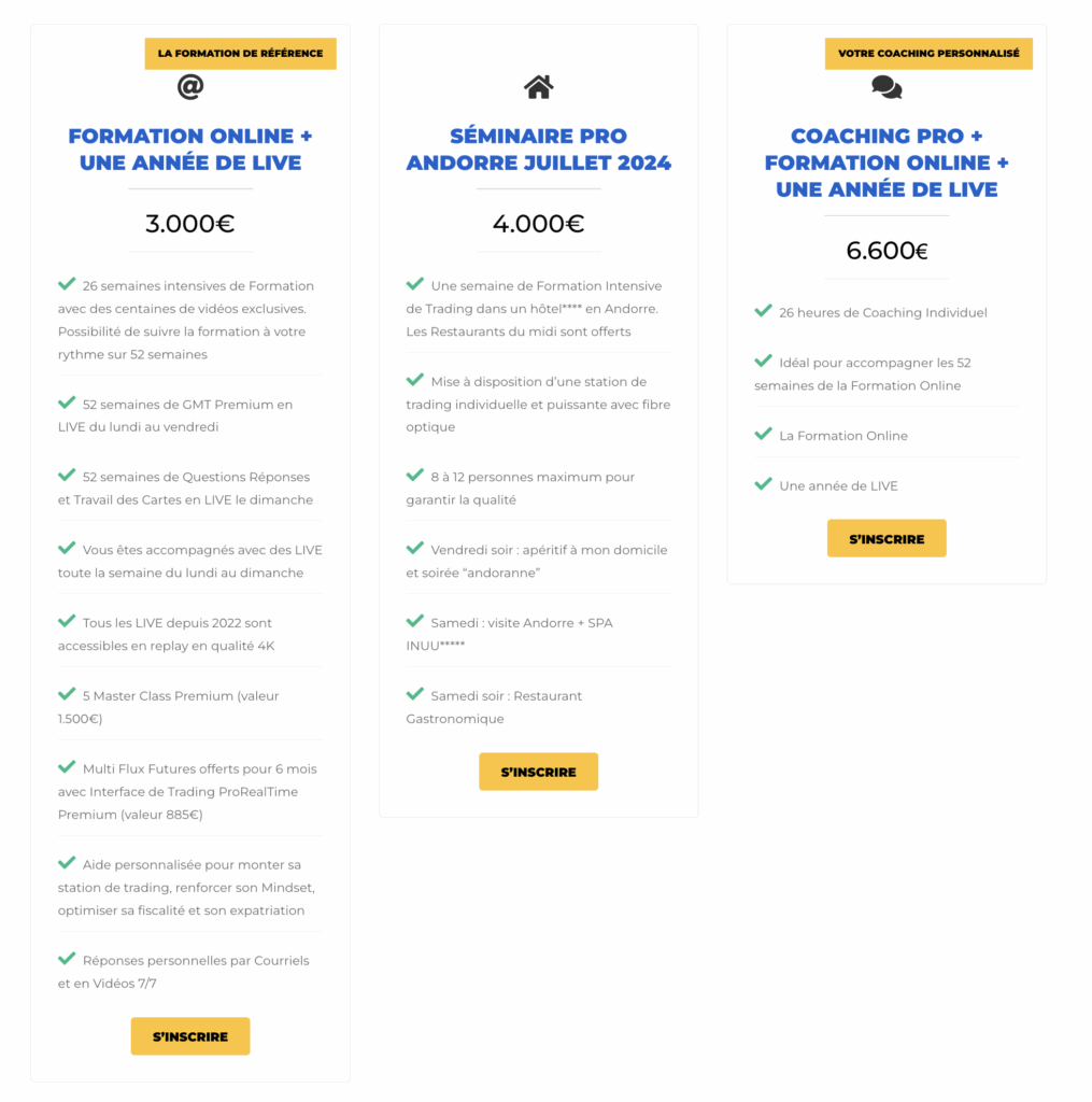 prix devenez trader pro