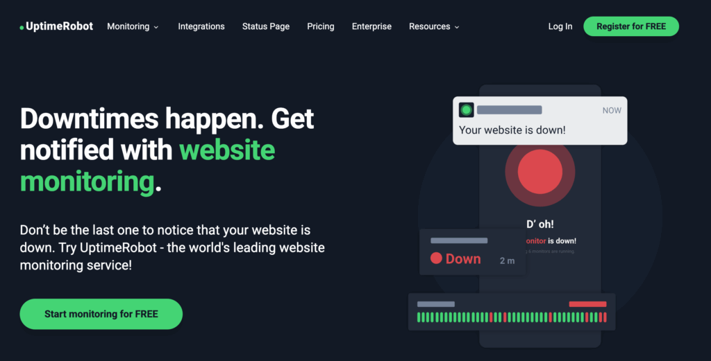 uptimerobot website monitoring