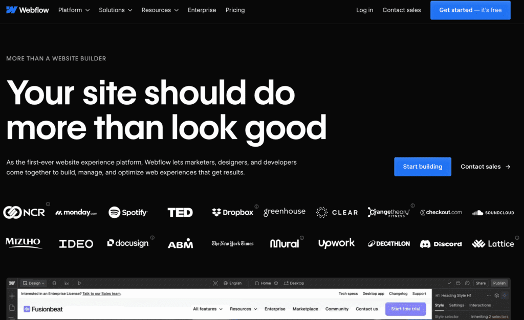 webflow presentation