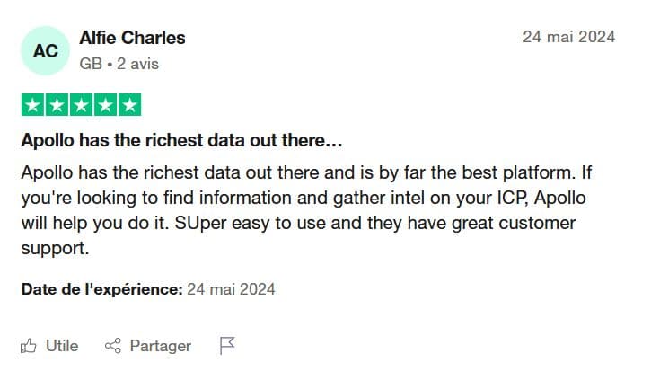avis 2 trustpilot apollo io
