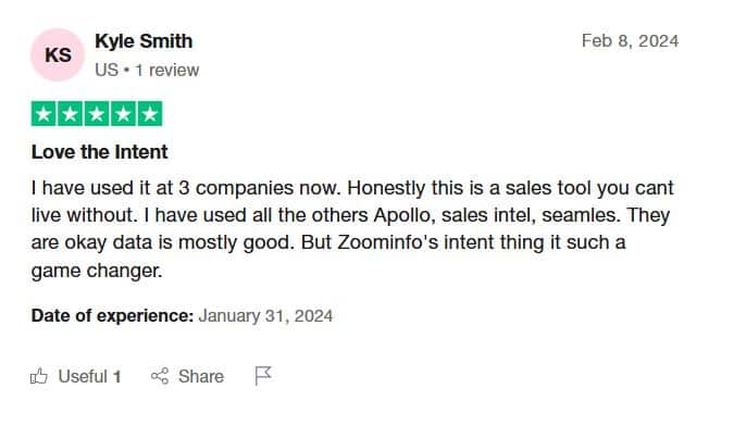 avis 2 trustpilot zoominfo