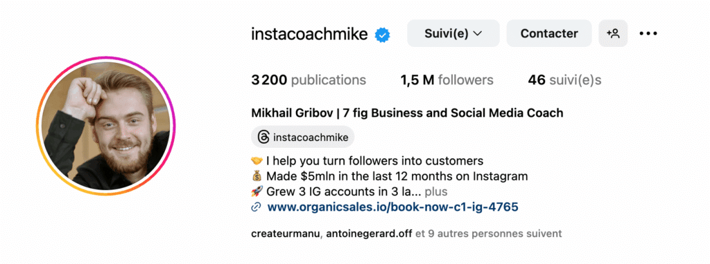 profil optimise instagram