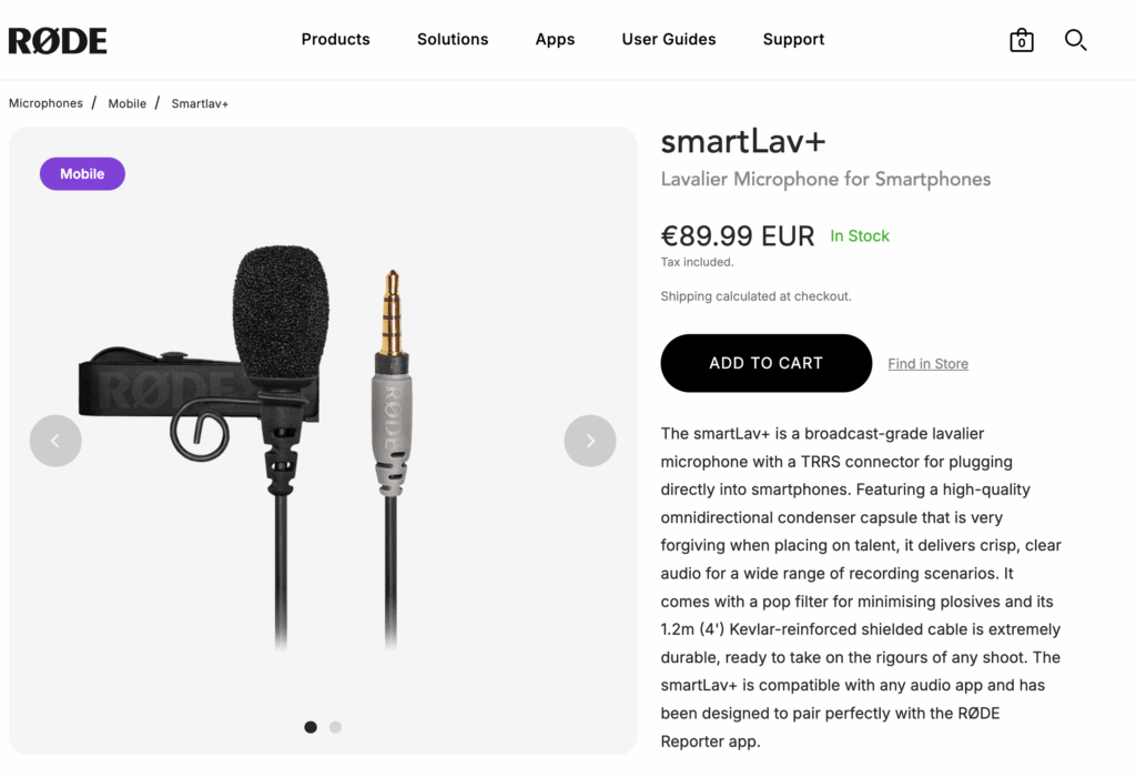 rode smartlav plus