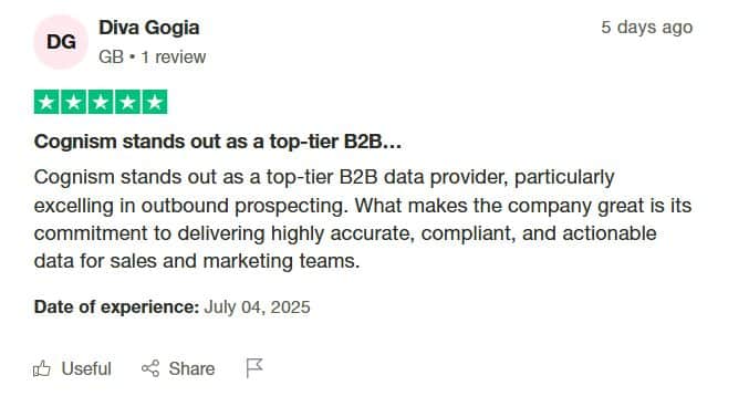 avis 1 trustpilot cognism