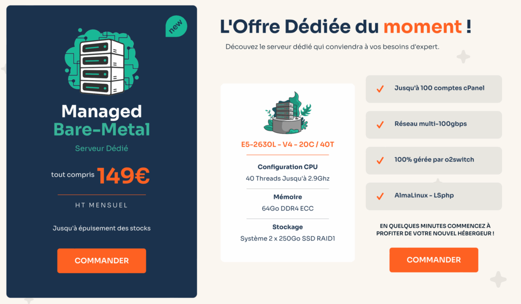 o2switch serveur dedie