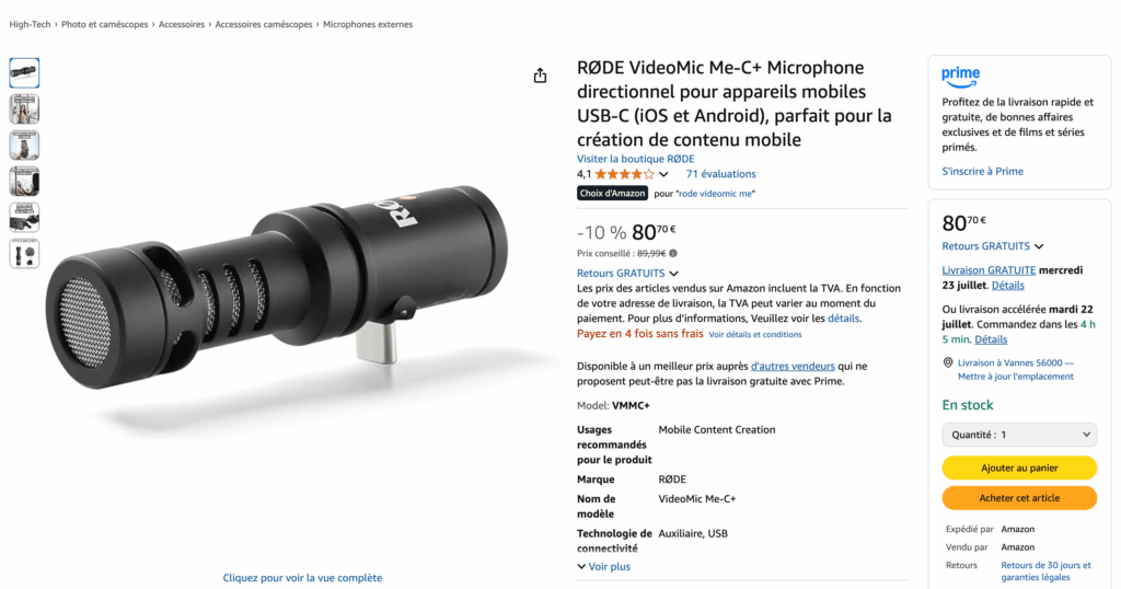 tiktok videomic microphone directionnel
