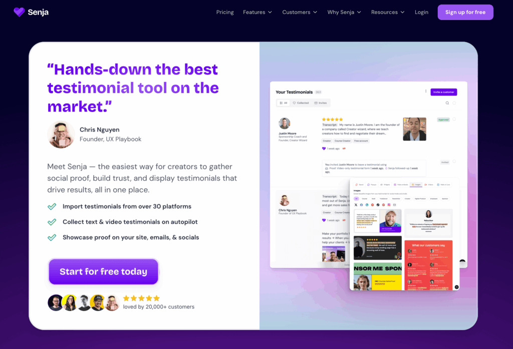 senja io testimonial