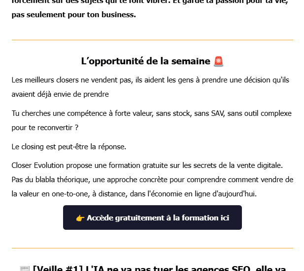 encart newsletter